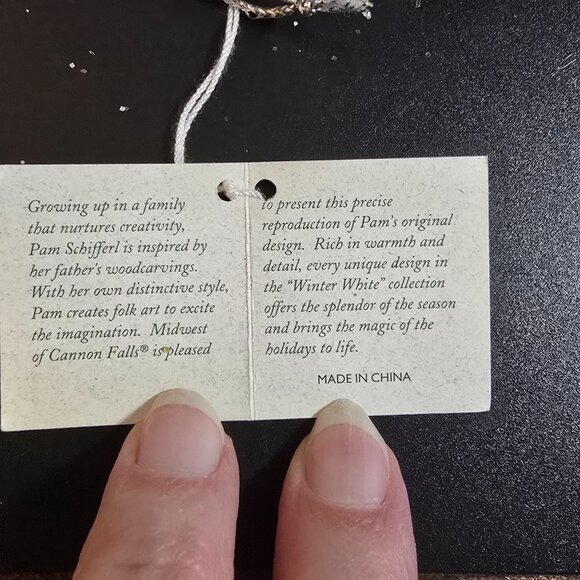 Winter White Santa Riding Woodland Owl Ornament Pam Schifferl Folk Art Midwest - Picture 7 of 12